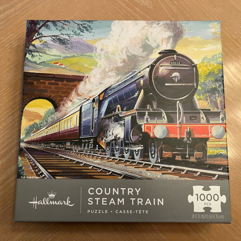 Hallmark 1000 piece Country Steam Train jigsaw puzzle.